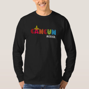 Cancun Mexico Colourful Sombrero T-Shirt