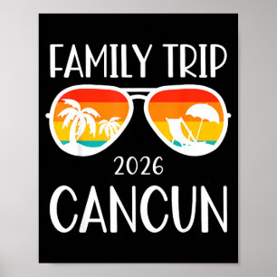 Cancun Mexico Family Trip 2026 Weekend Vacation Poster