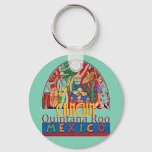 CANCUN Mexico keyboard Key Ring