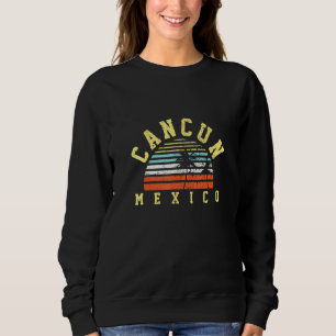 Cancun Mexico Palm Tree Sunset Sweatshirt