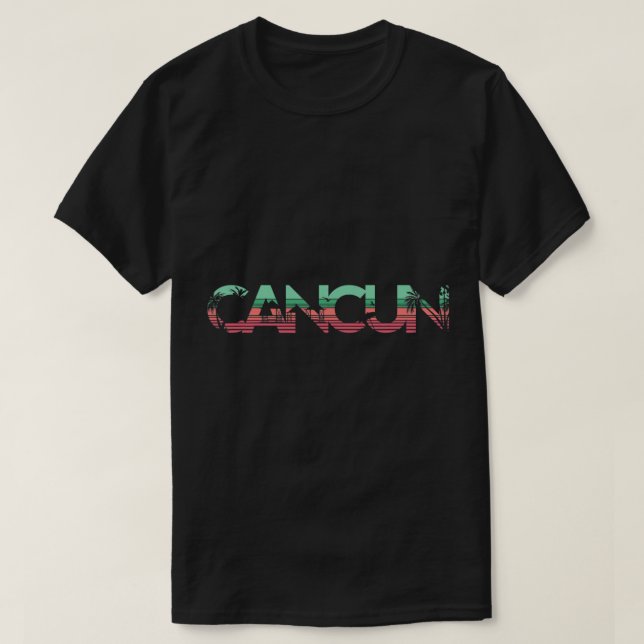 Cancun Mexico Retro Mexican Girl Resort Vacation S T-Shirt (Design Front)