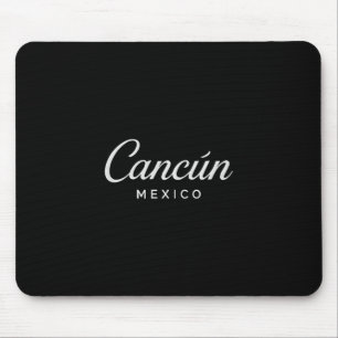 Cancun Mexico Retro Vacation Sunset Pyramid Trip R Mouse Pad