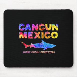 Cancun Mexico T Shirt Shark Fishing Tee Mouse Pad