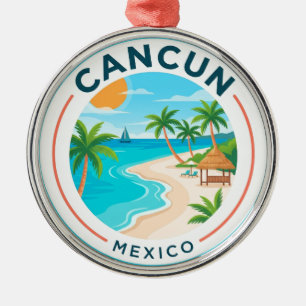 Cancun Mexico Travel Beach Mexico Metal Ornament