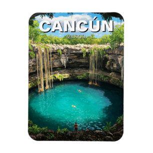 Cancun Mexico Travel Cenote Magnet
