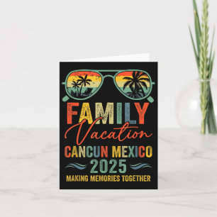 Cancun Mexico Vacation 2025 Matching Family Group Card