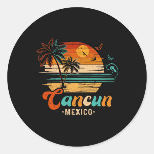 Cancun Mexico Vacation 2025 Matching Family Group Classic Round Sticker