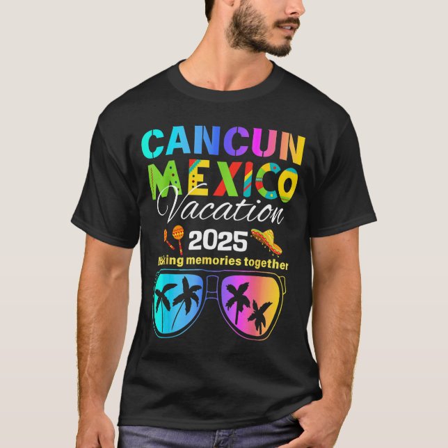 Cancun Mexico Vacation Beach 2025 Trip Group Squad T-Shirt (Front)