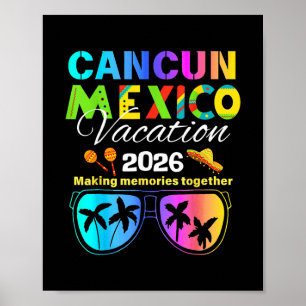 Cancun Mexico Vacation Beach 2026 Trip Group Squad Poster