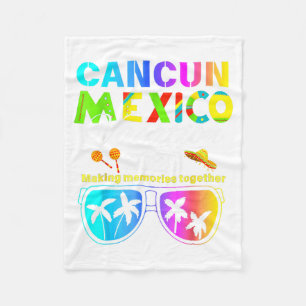 Cancun Mexico Vacation Beach 2026 Trip Squad Fleece Blanket