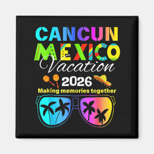 Cancun Mexico Vacation Beach 2026 Trip Squad Magnet