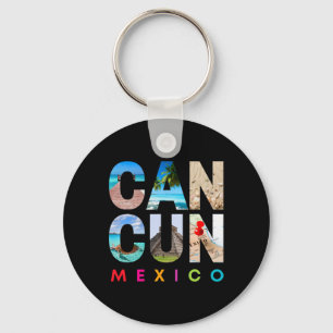 Cancun Mexico Vacation Beach Matching Family Group Key Ring
