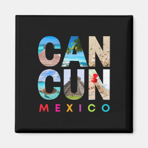 Cancun Mexico Vacation Beach Matching Family Group Magnet