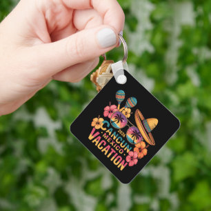Cancun Mexico Vacation Beach Trip Tropical Summer Key Ring
