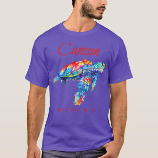 Cancun Mexico Watercolor Sea Turtle1 T-Shirt