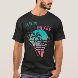 Cancun Palm tree Mexico Vacation Beach Ocean Surfi T-Shirt