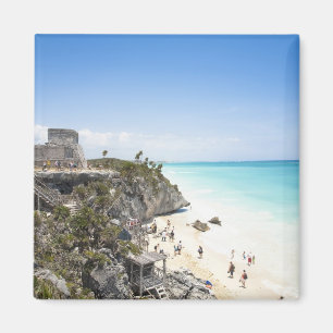 Cancun, Quintana Roo, Mexico - Ruins on a hill Magnet