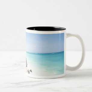Cancun, Quintana Roo, Mexico - Ruins on a hill Two-Tone Coffee Mug
