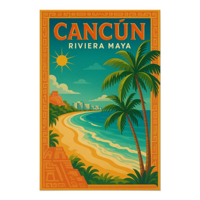 Cancún – Riviera Maya travel Poster (Front)
