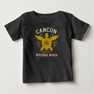 Cancun & Riviera Maya Tropical Vacation Retro Typo Baby T-Shirt