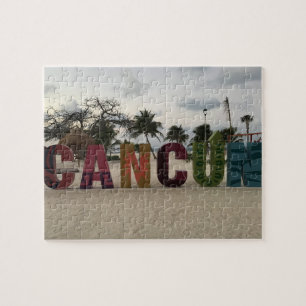 Cancun Sign – Playa Delfines, Mexico Jigsaw Puzz Puzzle