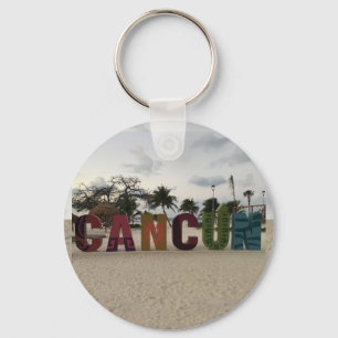 Cancun Sign – Playa Delfines, Mexico Keychain
