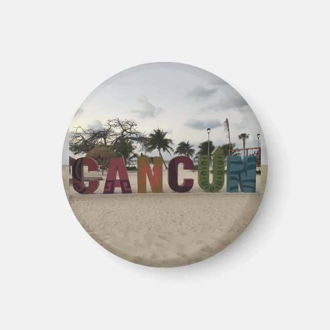 Cancun Sign – Playa Delfines, Mexico Magnet (Front)