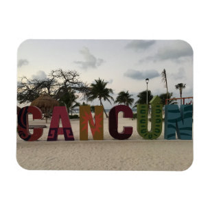 Cancun Sign – Playa Delfines, Mexico Photo Magnet