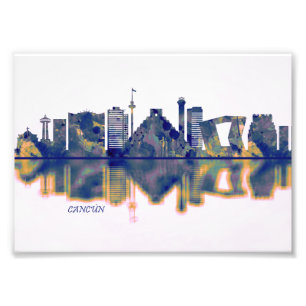 Cancun Skyline Photo Print