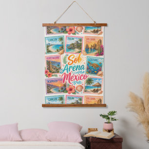 Cancun Sun Sand Mexico Beautiful Beaches Tropical Hanging Tapestry