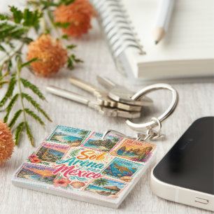 Cancun Sun Sand Mexico Beautiful Beaches Tropical Key Ring