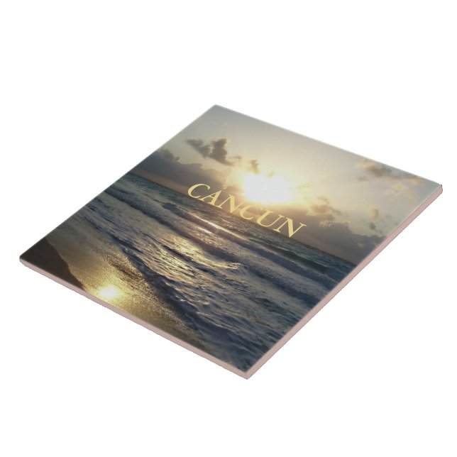 Cancun Sunrise Ceramic Tile (Side)