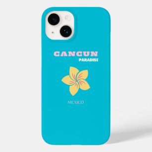 Cancun Travel Art, Mexico Travel Art, Preppy, Blue Case-Mate iPhone 14 Case