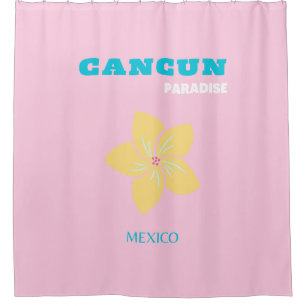 Cancun Travel Art, Travel Art, Preppy, Preppy Room Shower Curtain