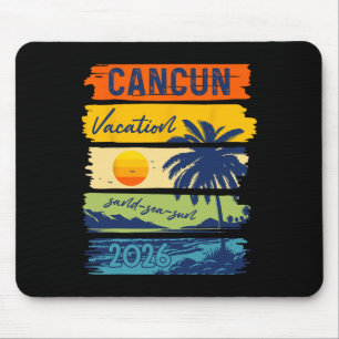 Cancun Vacation 2026 Sea Sand Beach Summer Trip Re Mouse Pad