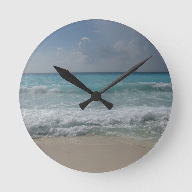 Cancun Waves Wall Clock (Front)