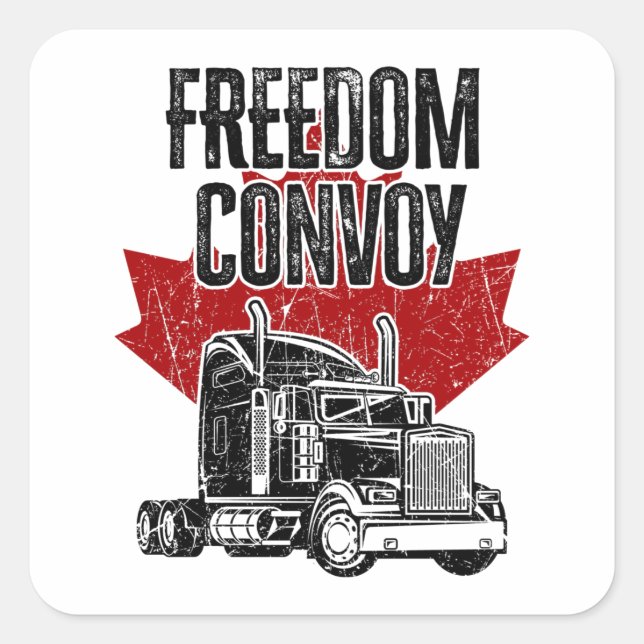 Canda Freedom Convoy 2022 Square Sticker (Front)