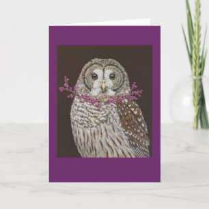 Candace the barred owl greeting card