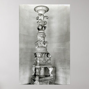 Candelabra designed by Piranesi on the basis Poster