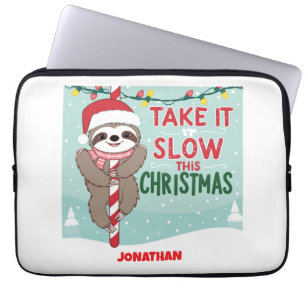 candi cane,merry christmas, season greetings, fath laptop sleeve