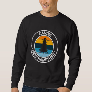 Candia New Hampshire NH USA City Pride Retro Sunse Sweatshirt