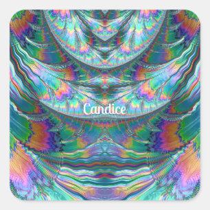 CANDICE ~ Shades Glossy PASTEL 3D ~ Square Sticker