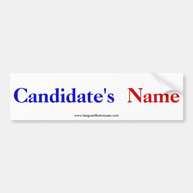 "Candidate" bumper sticker (Front)