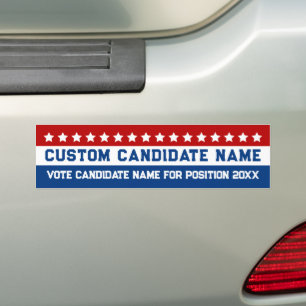 Candidate for election personalised  bumper sticker