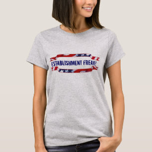 Candidate Name Between Red, White & Blue Banners T-Shirt