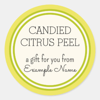 Candied Citrus Peel Gift Label Template