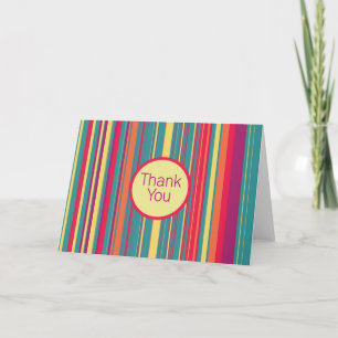 Candied Dreams Stripes Blank Thank You Card