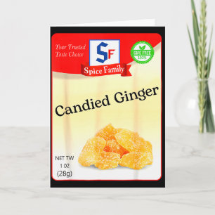 Candied Ginger Condiment Holiday Sce Group Costume Card