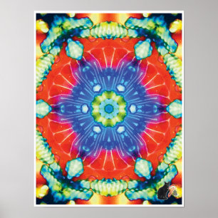 Candied Kinetic Collage Kaleidoscope Poster