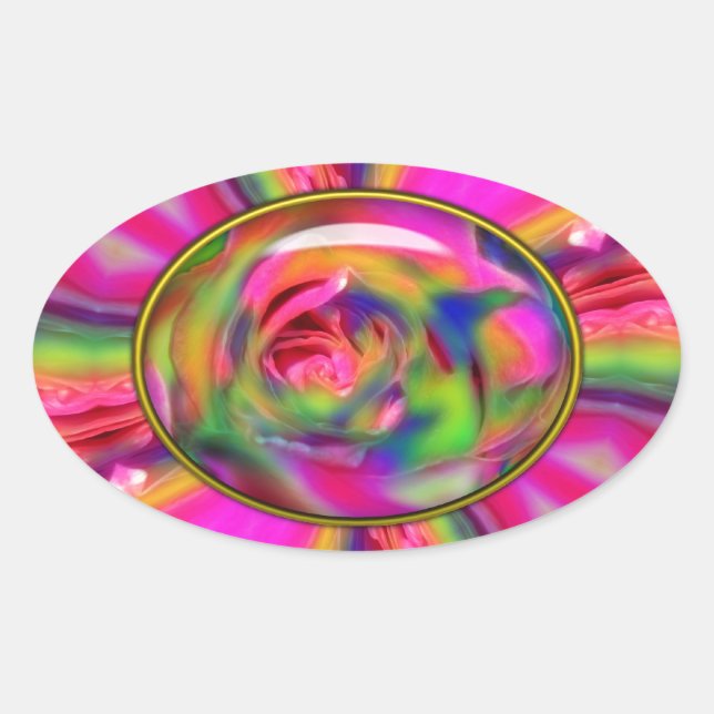 Candied Rose Petals-OVAL STICKERS SHEET (Front)